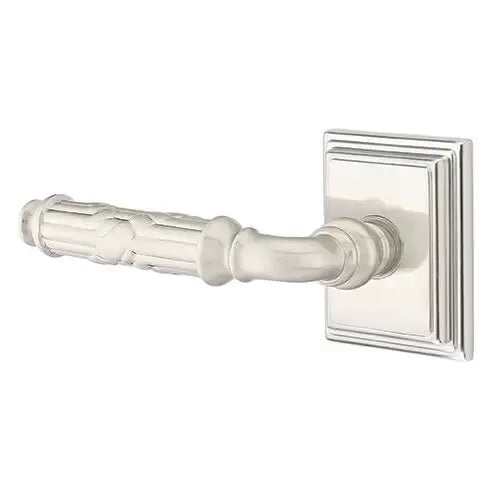 Emtek Ribbon and Reed Lever with Wilshire Rose by Emtek