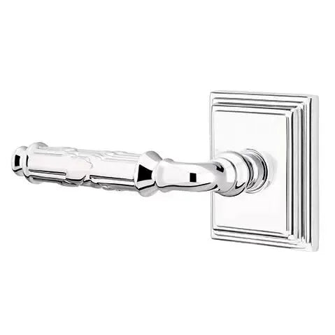 Emtek Ribbon and Reed Lever with Wilshire Rose by Emtek
