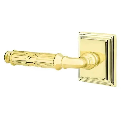 Emtek Ribbon and Reed Lever with Wilshire Rose by Emtek