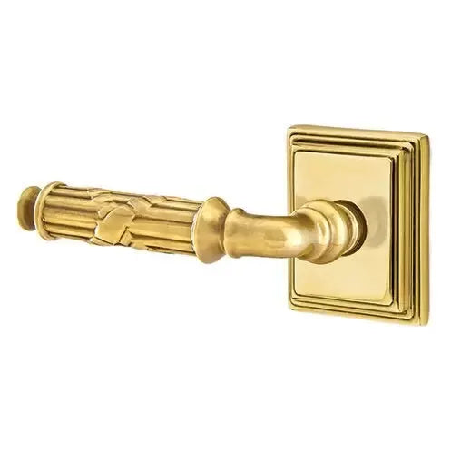 Emtek Ribbon and Reed Lever with Wilshire Rose by Emtek