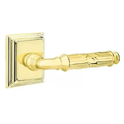 Emtek Ribbon and Reed Lever with Wilshire Rose by Emtek