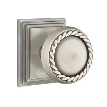 Emtek Rope Knob with Wilshire Rose by Emtek