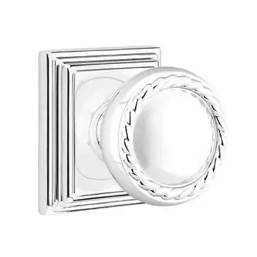 Emtek Rope Knob with Wilshire Rose by Emtek