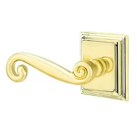 Emtek Rustic Door Lever with Wilshire Rose by Emtek