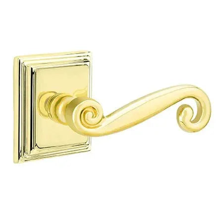 Emtek Rustic Door Lever with Wilshire Rose by Emtek