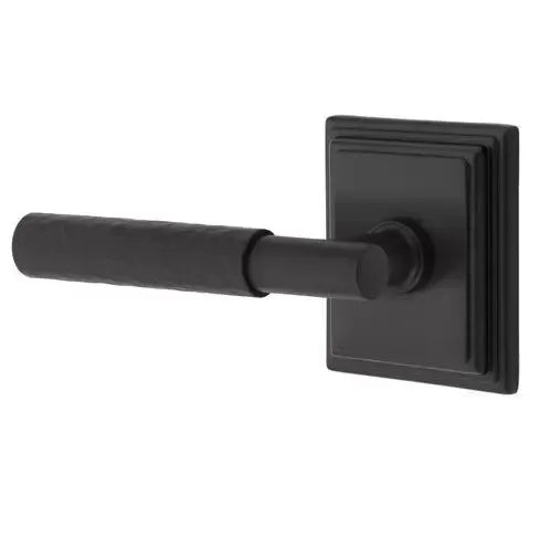 Emtek Hammered Lever with T-Bar Stem and Wilshire Rose by Emtek