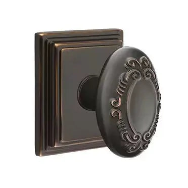 Emtek Victoria Knob with Wilshire Rose by Emtek