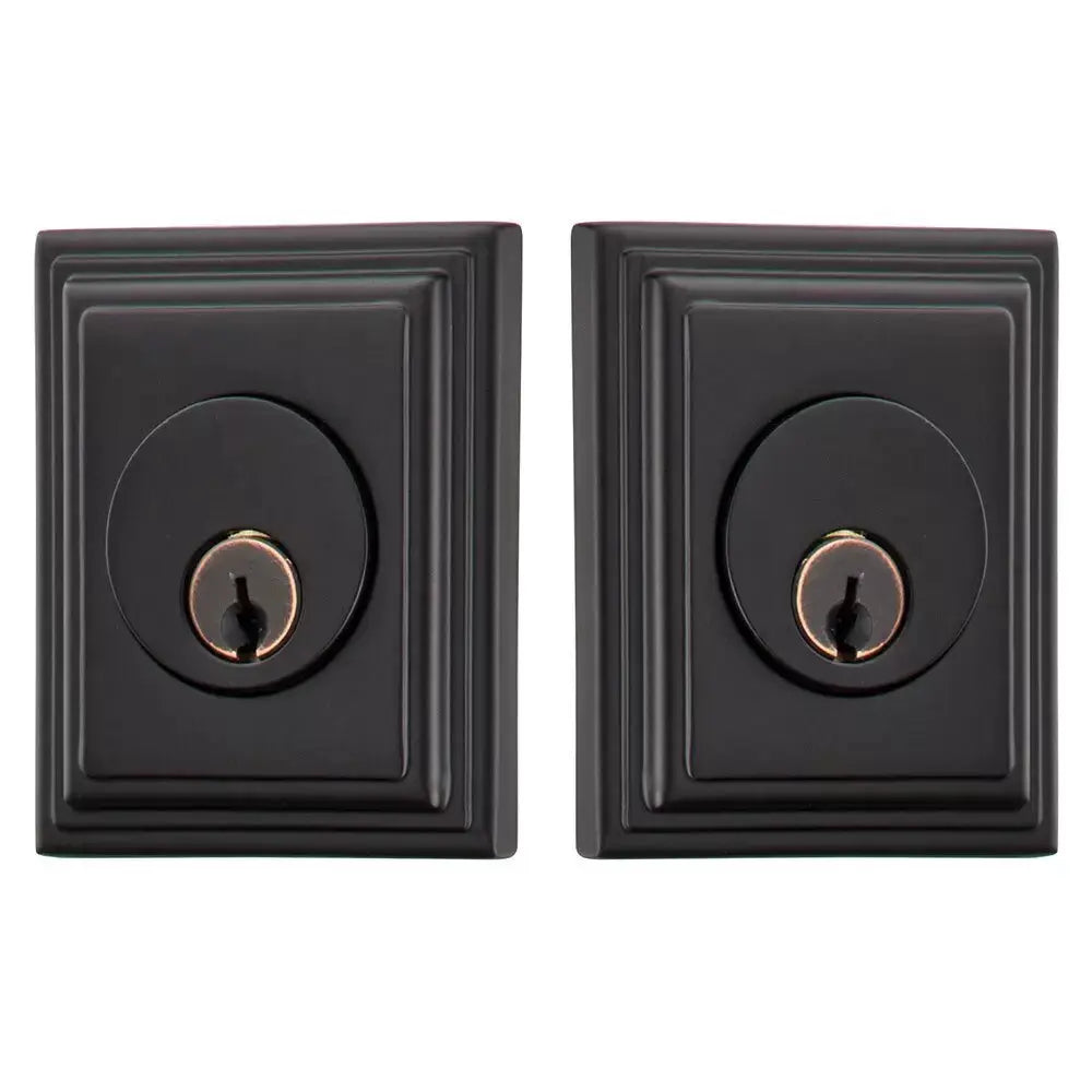 flat black deadbolt