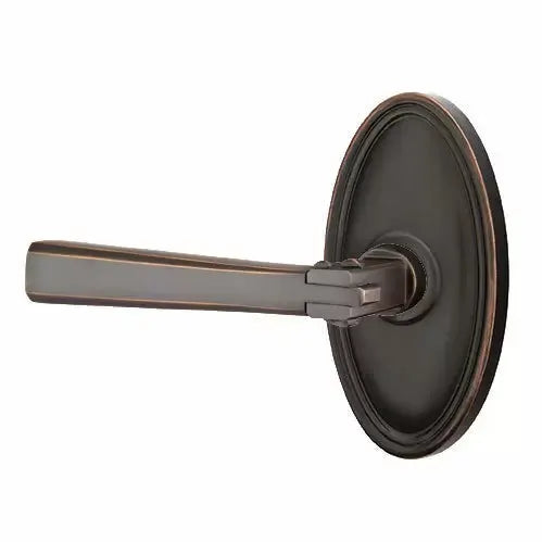 Emtek Arts and Crafts Door Lever with Oval Rose by Emtek