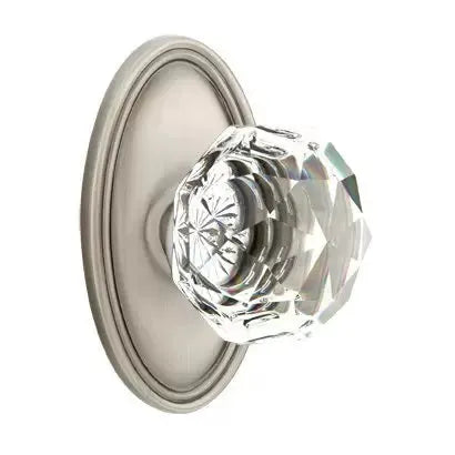 Emtek Diamond Door Knob with Oval Rose by Emtek