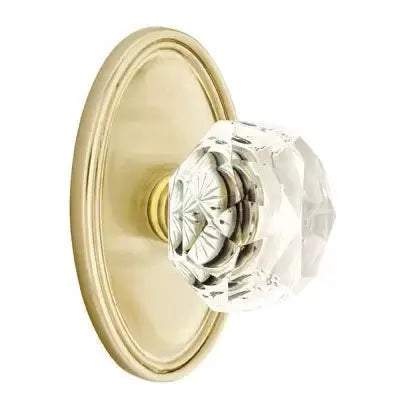 Emtek Diamond Door Knob with Oval Rose by Emtek