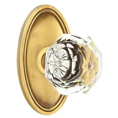 Emtek Diamond Door Knob with Oval Rose by Emtek