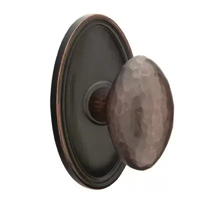Emtek Hammered Egg Door Knob with Oval Rose by Emtek