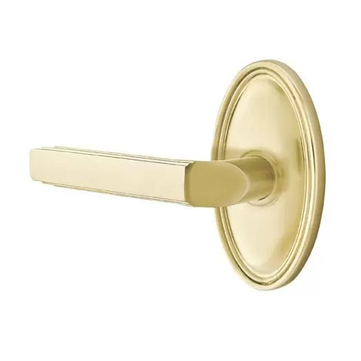 Emtek Milano Door Lever with Oval Rose by Emtek