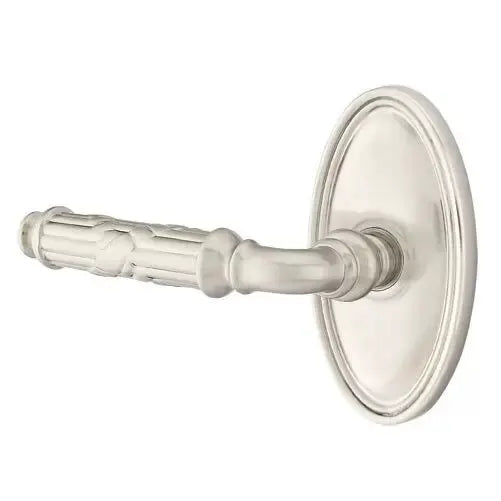 Emtek Ribbon and Reed Lever with Oval Rose by Emtek