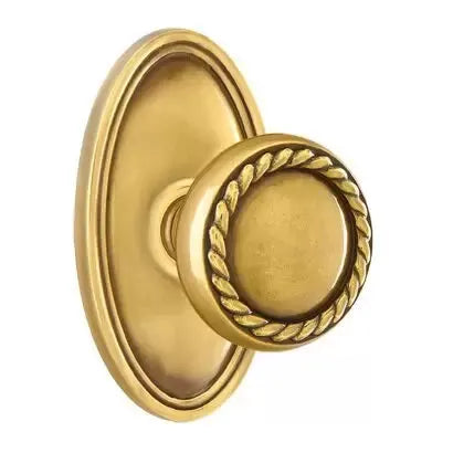Emtek Rope Knob with Oval Rose by Emtek