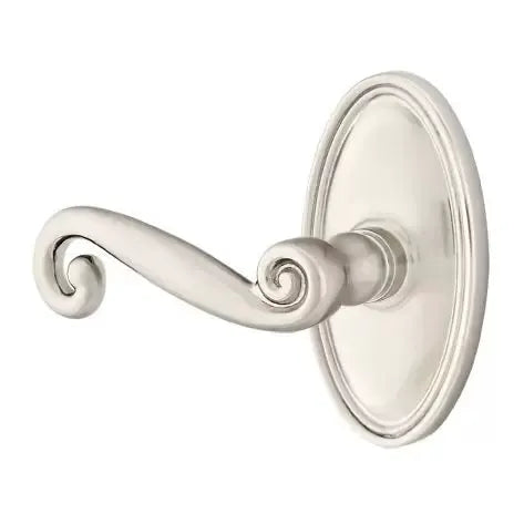 Emtek Rustic Door Lever with Oval Rose by Emtek