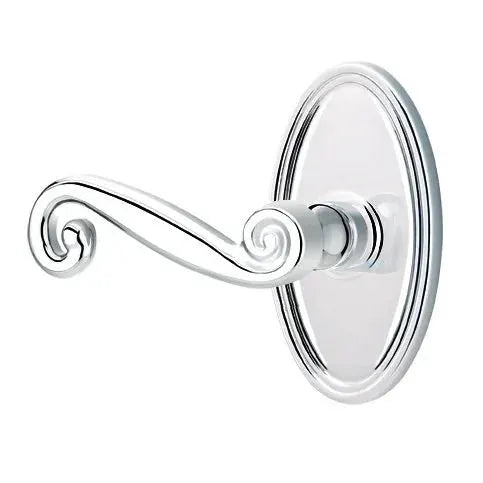 polished chrome door lever