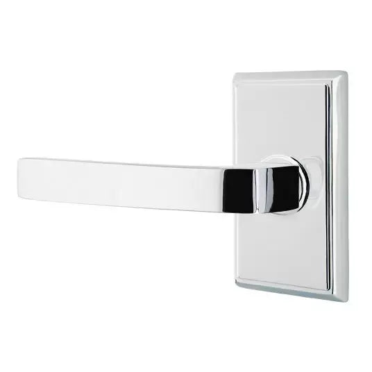 polished chrome door lever