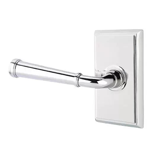 polished chrome door lever