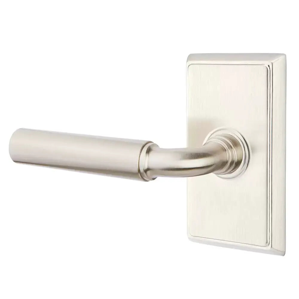 Emtek Manning Door Lever with Rectangular Rose by Emtek