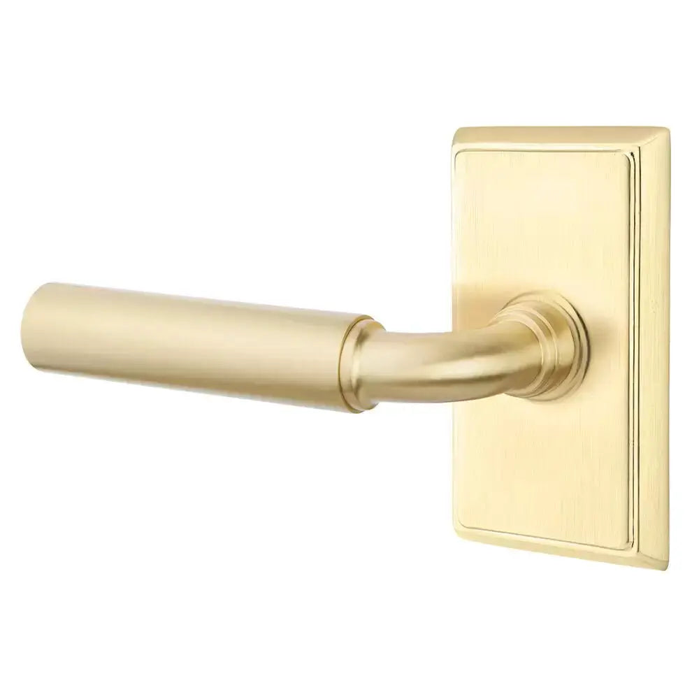 Emtek Manning Door Lever with Rectangular Rose by Emtek