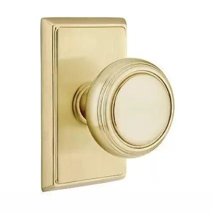 Emtek Norwich Door Knob with Rectangular Rose by Emtek
