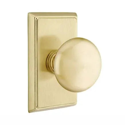 Emtek Providence Door Knob with Rectangular Rose by Emtek