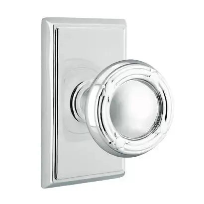 polished chrome door knob