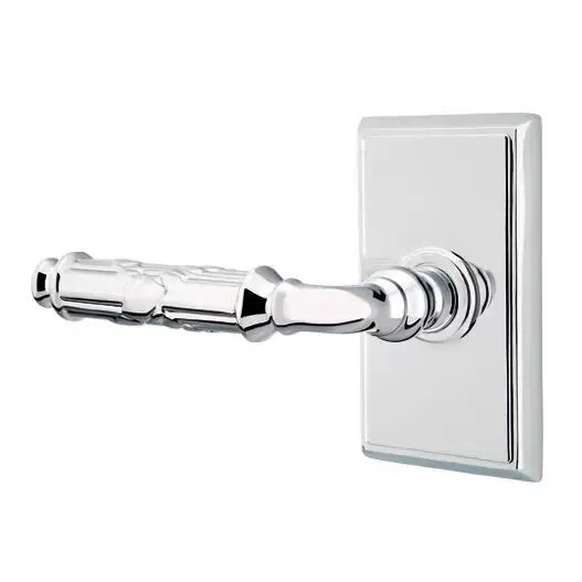 polished chrome door lever