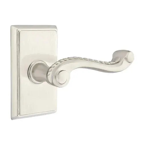 Emtek Rope Lever with Rectangular Rose by Emtek