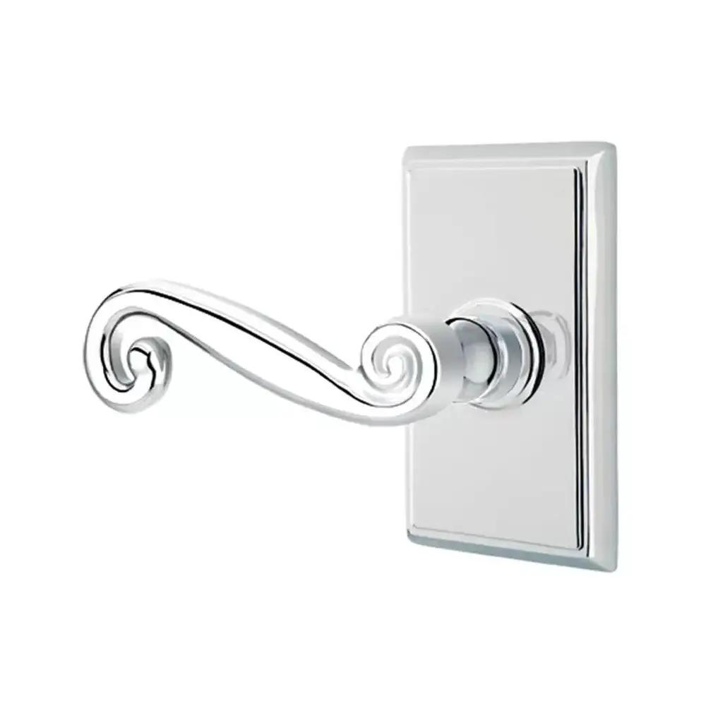 Emtek Rustic Door Lever with Rectangular Rose by Emtek