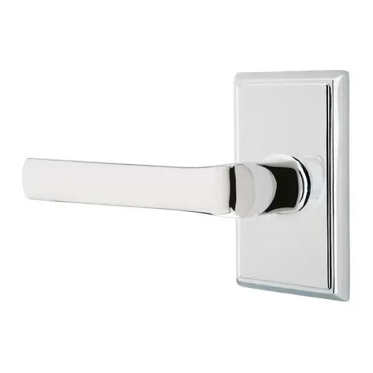 polished chrome door lever