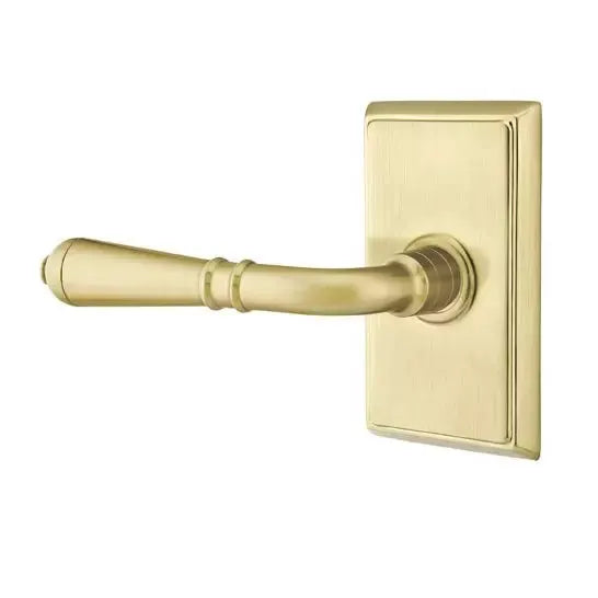 Emtek Turino Door Lever with Rectangular Rose by Emtek