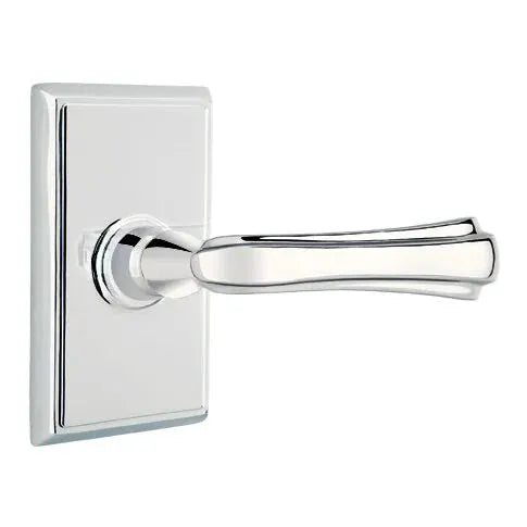 polished chrome door lever