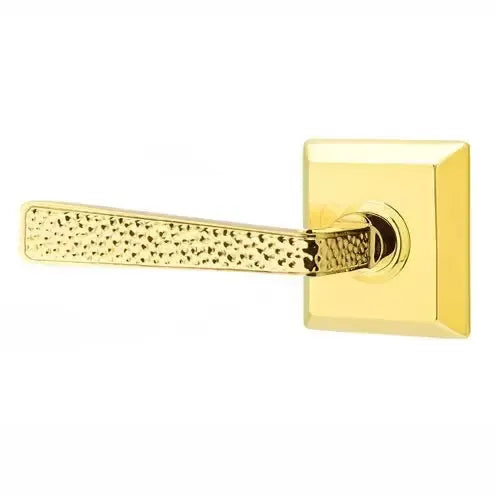 Emtek Hammered Door Lever with Quincy Rose by Emtek