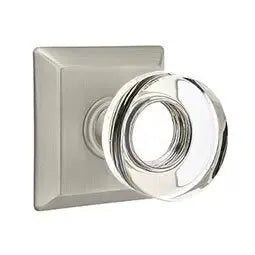 Emtek Modern Disc Glass Door Knob with Quincy Rose by Emtek
