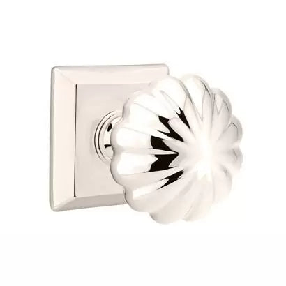 Emtek Melon Door Knob with Quincy Rose by Emtek