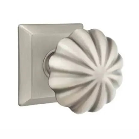 Emtek Melon Door Knob with Quincy Rose by Emtek