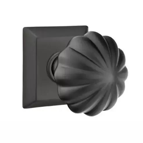 Emtek Melon Door Knob with Quincy Rose by Emtek