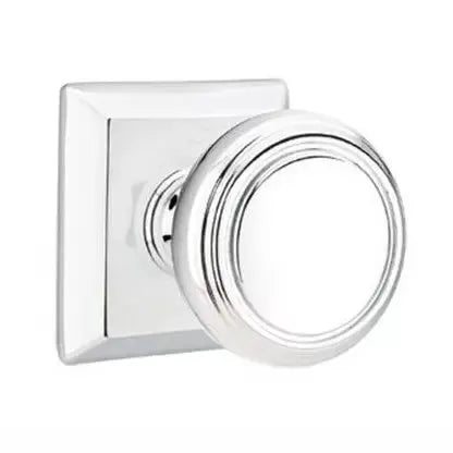 polished chrome door knob