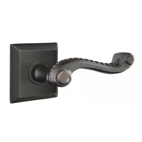 Emtek Rope Lever with Quincy Rose by Emtek