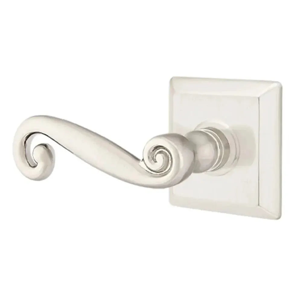 Emtek Rustic Door Lever with Quincy Rose by Emtek