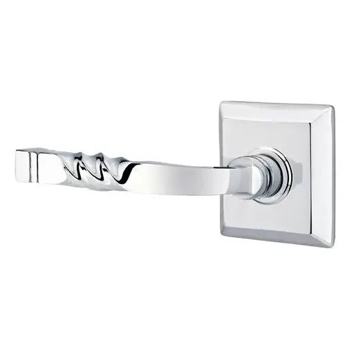 polished chrome door lever