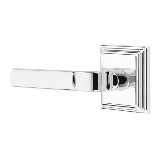 polished chrome door lever