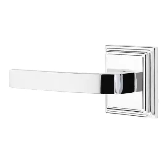 polished chrome door lever