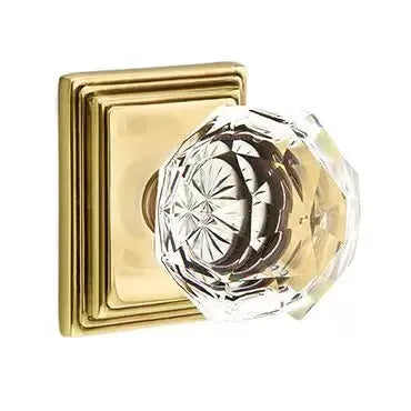 Emtek Diamond Door Knob with Wilshire Rose by Emtek