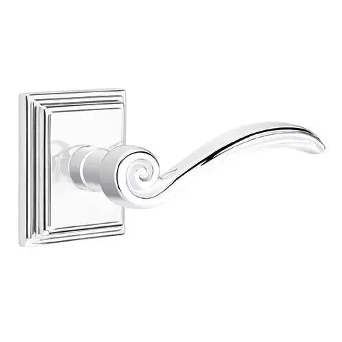 polished chrome door lever