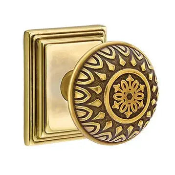 Emtek Lancaster Knob with Wilshire Rose by Emtek