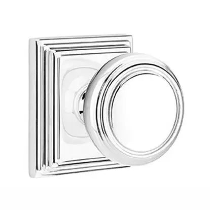 polished chrome door knob